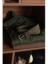 Ceinture tressée Scotland Mono Taupe olive La Boucle mixte B10-100273