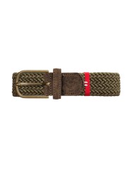 Ceinture tressée Scotland Mono Taupe olive La Boucle mixte B10-100273 focus