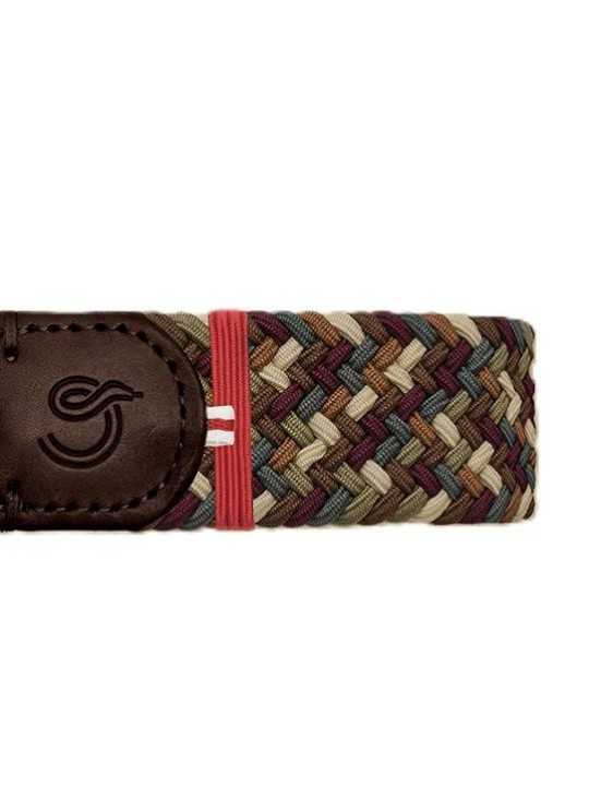 Ceinture tressée Covent Garden Multi Bordeaux La Boucle mixte B50-500550 boutique belt Strasbourg store accessoire zoom