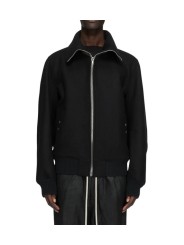 BOMBER ZIPPE COL CHEMINEE DRACUFLIGHT BLACK RICK OWENS HOMME RU02F4751 09 face