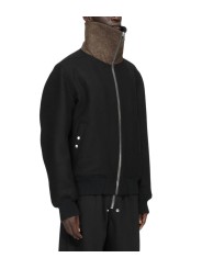 BOMBER ZIPPE COL CHEMINEE DRACUFLIGHT BLACK RICK OWENS HOMME RU02F4751 09 col relevé
