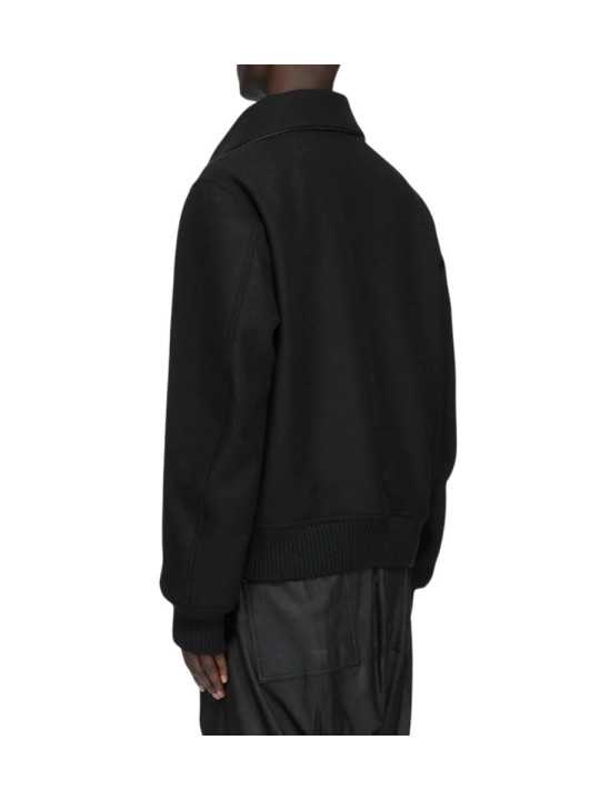 BOMBER ZIPPE COL CHEMINEE DRACUFLIGHT BLACK RICK OWENS HOMME RU02F4751 09 dos