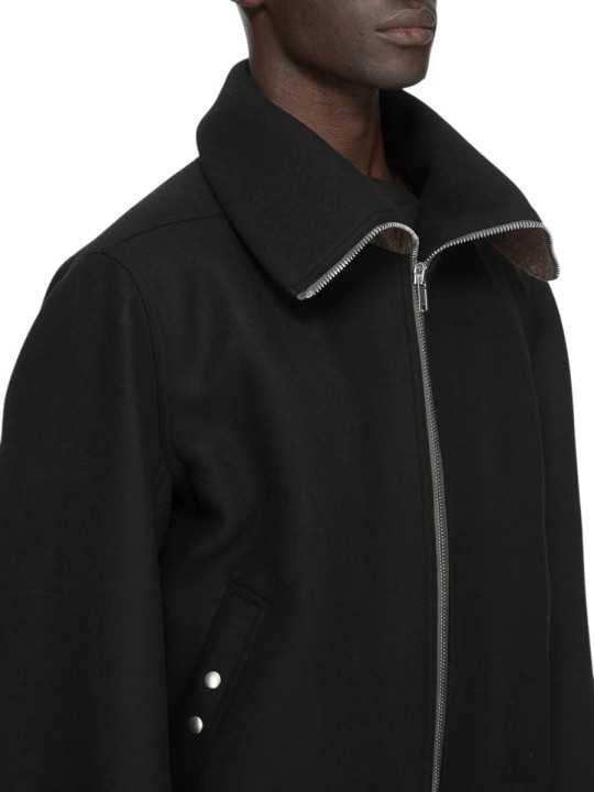 BOMBER ZIPPE COL CHEMINEE DRACUFLIGHT BLACK RICK OWENS HOMME RU02F4751 09 détail col