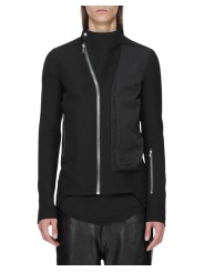 BLOUSON ZIP ASYMETRIQUE RELEASE JKT BLACK RICK OWENS HOMME RU02F4777 09 strasbourg boutique shop mode vêtement face