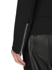 BLOUSON ZIP ASYMETRIQUE RELEASE JKT BLACK RICK OWENS HOMME RU02F4777 09 détail manche