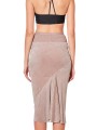 JUPE MIDI VELOURS STRETCH KNEE BIAS SKIRT ROSE RICK OWENS FEMME RP02F5332 V 23 dos