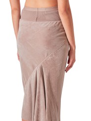 JUPE MIDI VELOURS STRETCH KNEE BIAS SKIRT ROSE RICK OWENS FEMME RP02F5332 V 23 dos 2