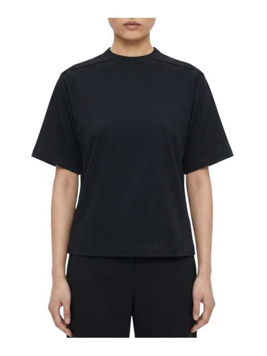 TSHIRT OVERSIZED COURT CROPPED BRAD TEE BLACK RICK OWENS FEMME RP02F5260 JA 09 face