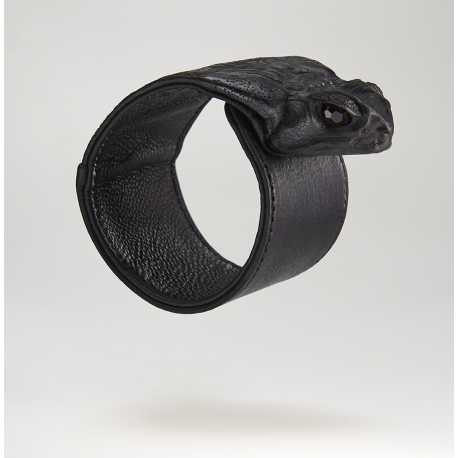 Bracelet_cuir_tête_grenouille_Kobja_Strasbourg_toad_crapaud_homme_femme_man_woman_e-shop_online_boutique
